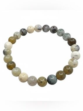 Genuine Amazonite Beaded Stretch Bracelet Emotional Balance